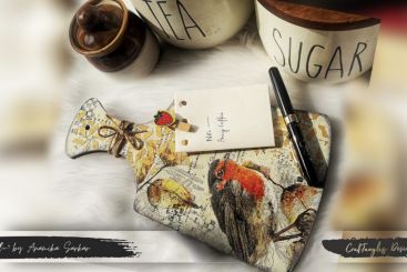 Beautiful Decoupage Note Paper Holder