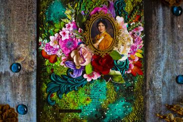 Beautiful Feminine Mixed Media Canvas