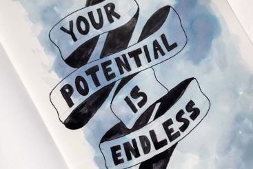 Awesome 'Blue Hues Art' Calligraphy Tutorial