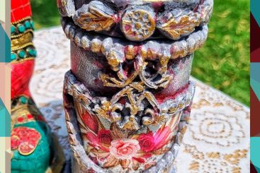 Beautiful And Vintage Altered Cookie Jar