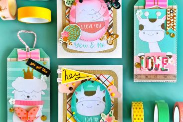 Beautiful 2 Tags and Cards Using Love Notes Element Sheets