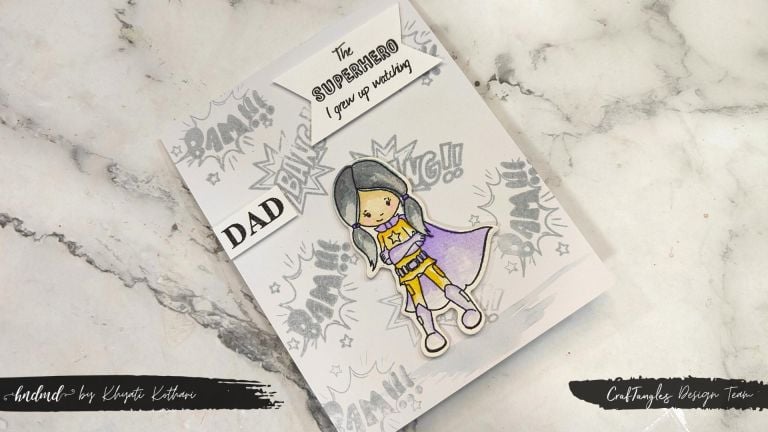 DIY Fathers Day Card - My dad Superhero 1