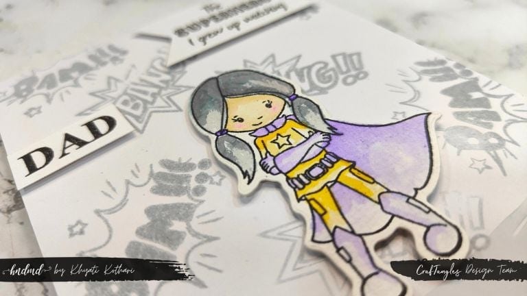 DIY Fathers Day Card - My dad Superhero 2