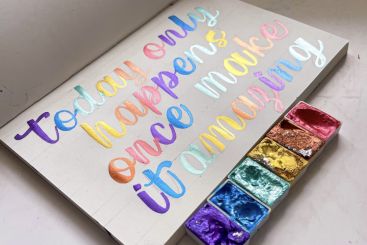 Beautiful Rainbow Lettering Tutorial