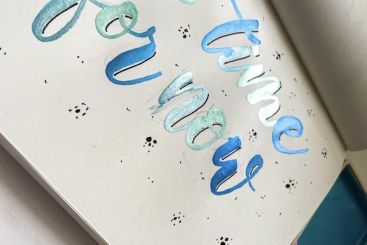 Beautiful Blue Toned Lettering