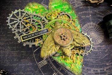 Stunning Mixed Media Panel 'Nocturnal Insects'