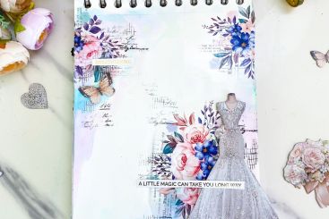 Breathtaking 'A Feminine Fashion' theme Art Journal Page
