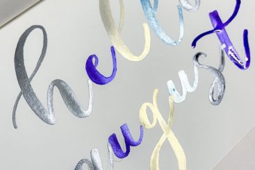 Beautiful 'Hello August' Lettering