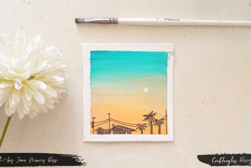Beautiful 'Townscape' Watercolour Painting