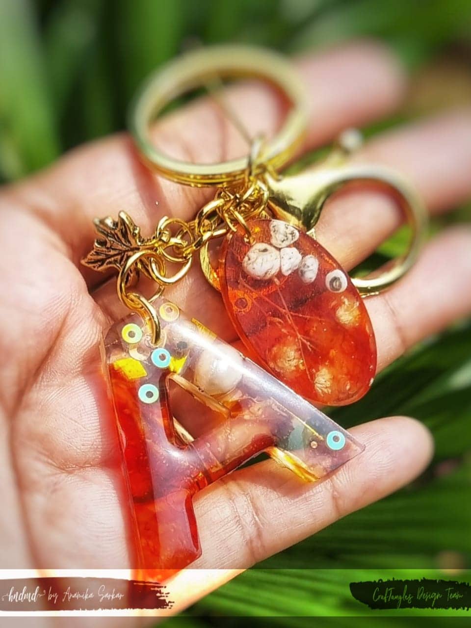 Beautiful Resin "Alphabet" Key Chains 2