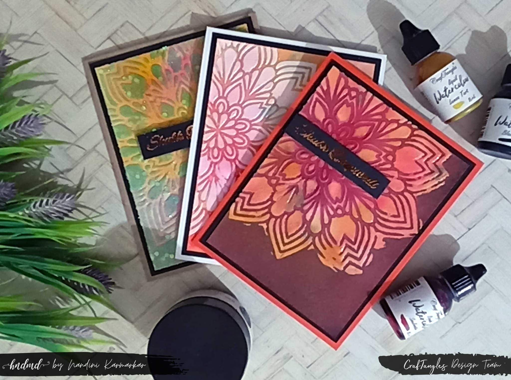 Festive Diwali Cards with Stencils & Texture Paste