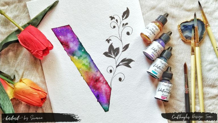 Awesome 'Galaxy Floral' Alphabet Tutorial 1 Awesome 'Galaxy Floral' Alphabet Tutorial 1
