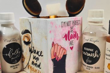 Decoupage on MDF Holder