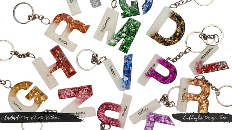 How to make Alphabet Resin Keychains 1