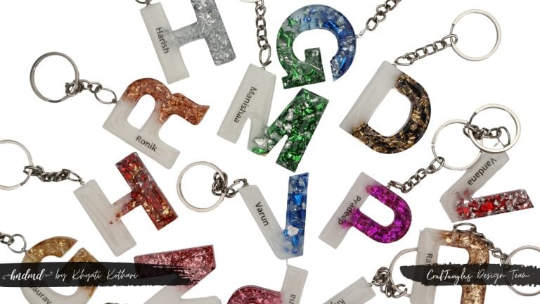 How to make Alphabet Resin Keychains 2