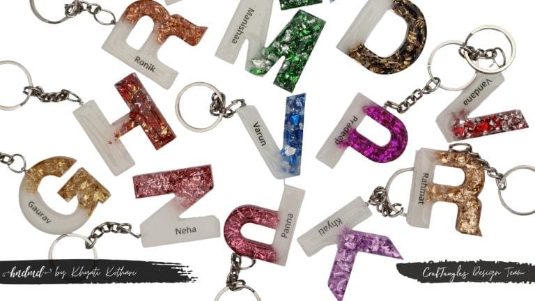 How to make Alphabet Resin Keychains 3