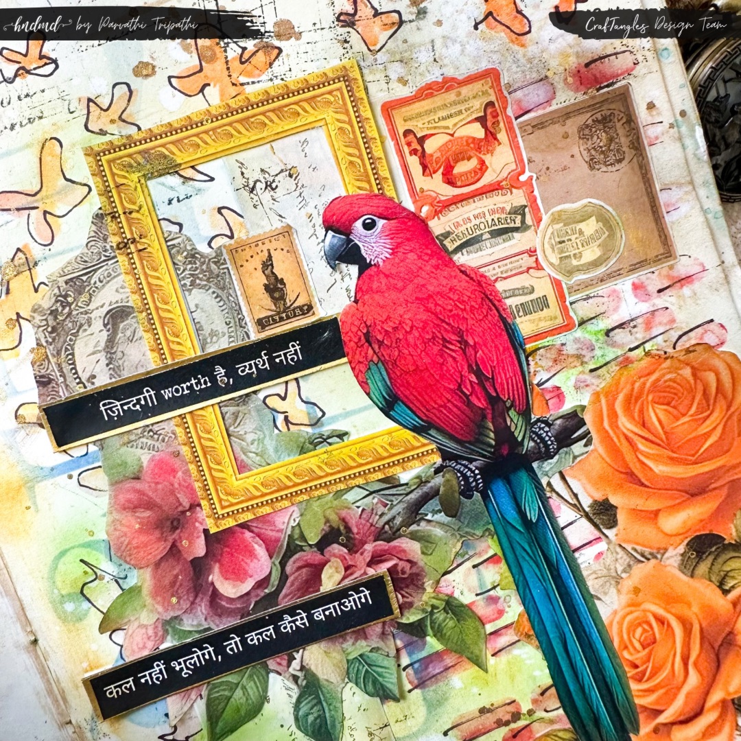 Art Journal page - Parrot
