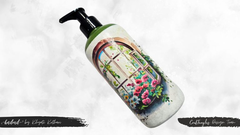 How to decoupage on plastic bottle 1 How to decoupage on plastic bottle 1