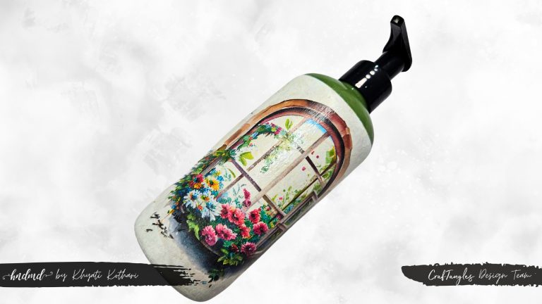 How to decoupage on plastic bottle 4 How to decoupage on plastic bottle 4