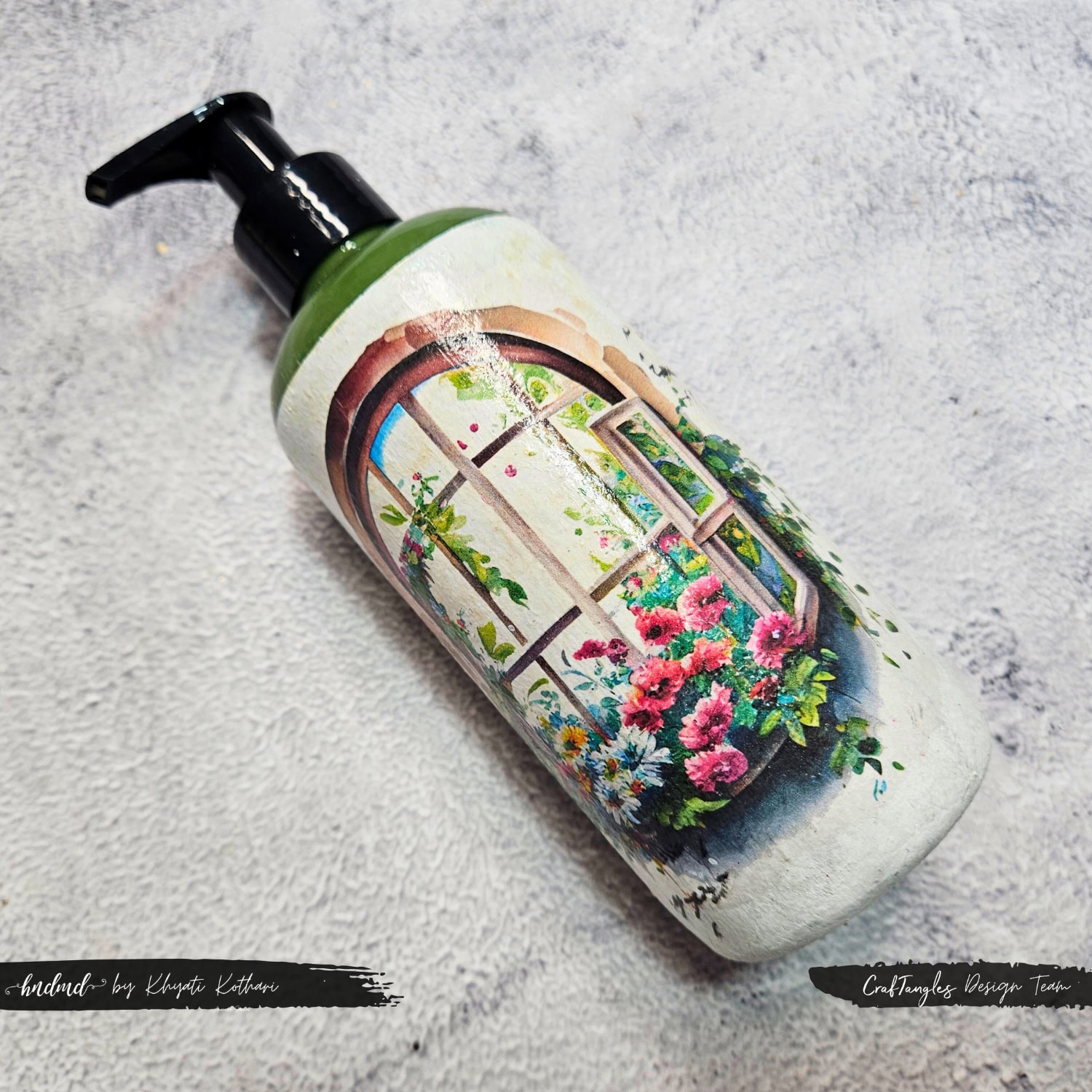 How to decoupage on plastic bottle