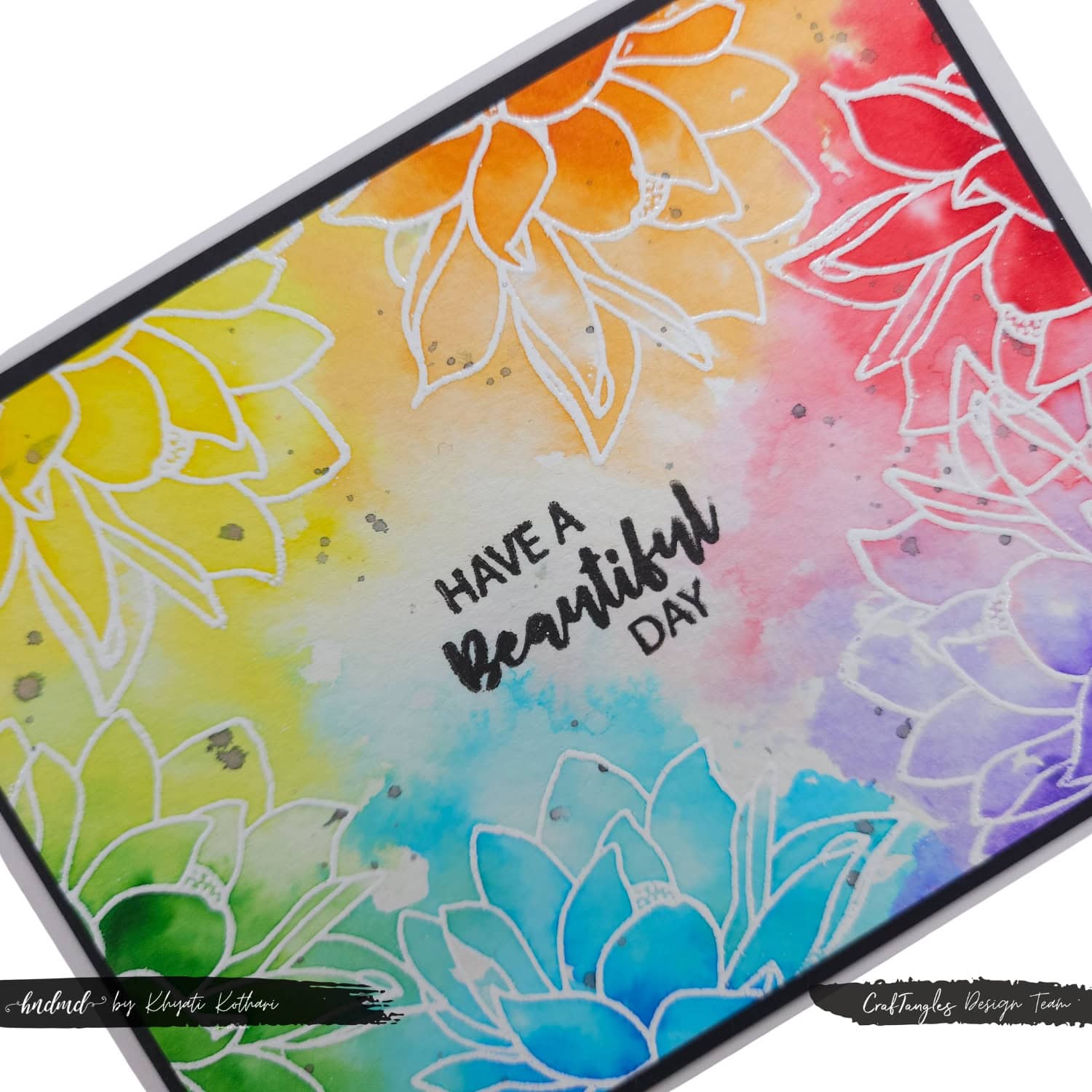 Rainbow CAS Watercolor Cards 3