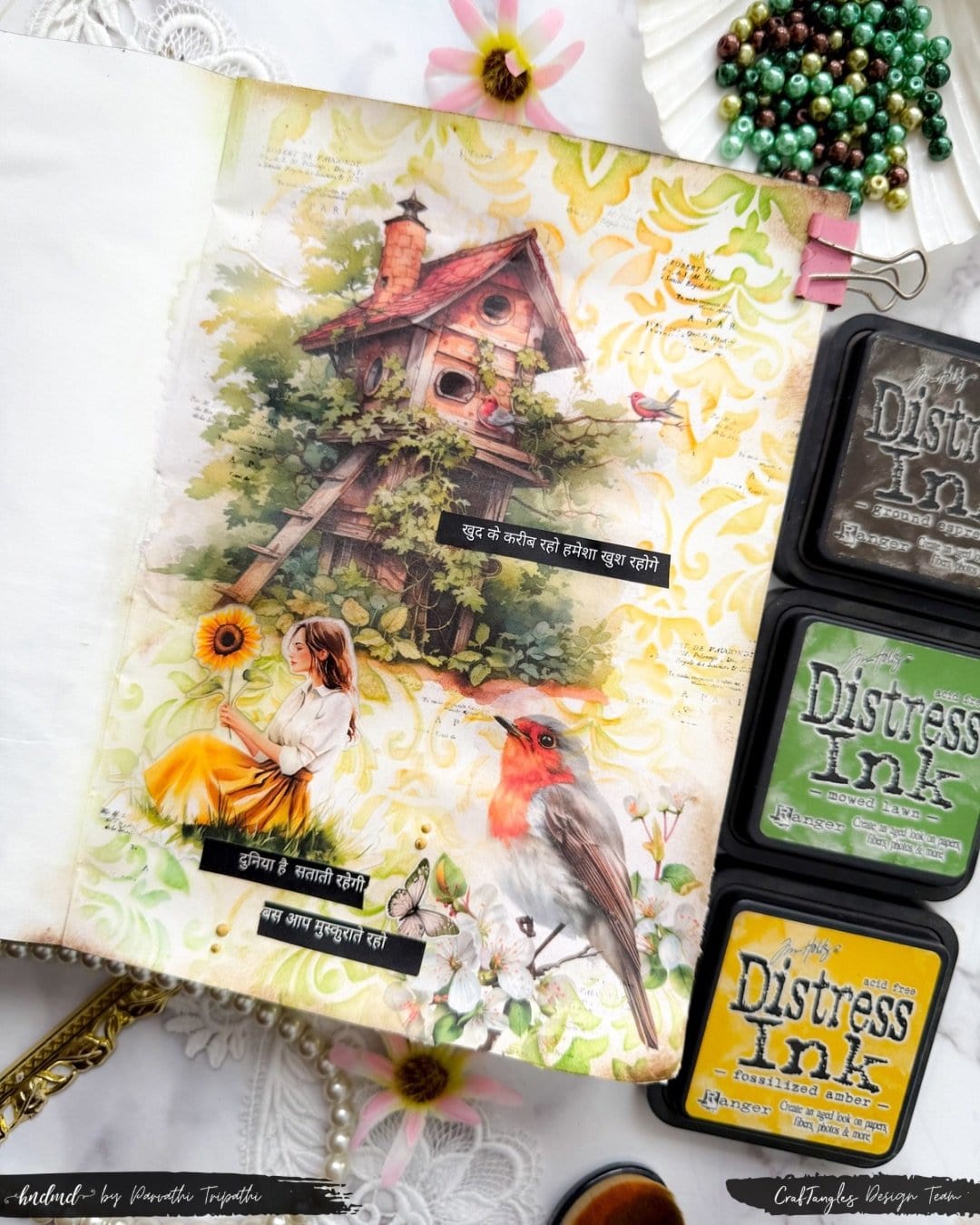 CrafTangles Art Journal Page