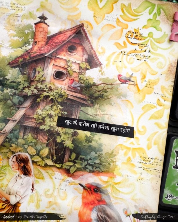 You would be your happiest self - An art journal page 5