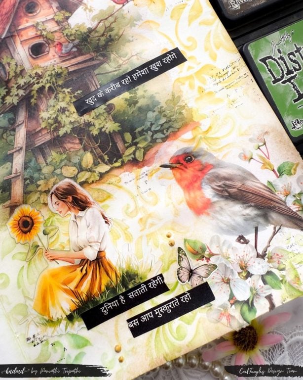 You would be your happiest self - An art journal page 1