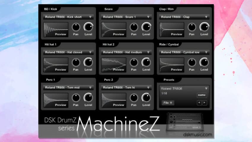 Drum Machine free VST Plugin DSK Drumz MachineZ