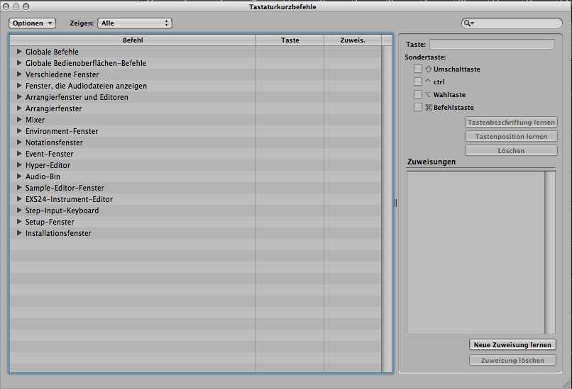 Logic Shortcuts Tastenkürzel Tutorial