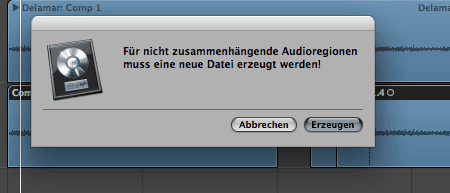 Mehrere Comps lassen sich nicht kleben Logic Studio 10 Tutorial