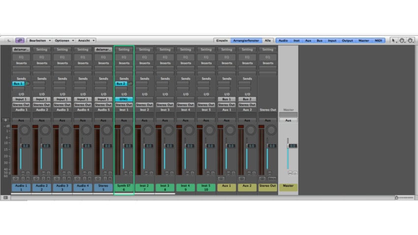 Logic Tutorial: Der Mixer in voller Ansicht