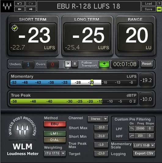 Waves WLM Loudness Meter