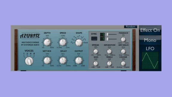 Distorque Azurite: Gratis Chorus Plugin mit allem Pipapo ⋆ delamar.de