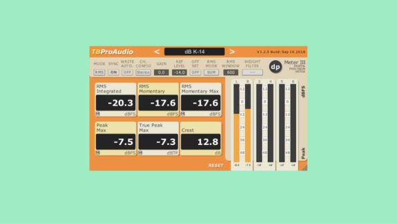 TBProAudio dpMeter III: Free VST Metering Plugin (Update) ⋆ delamar.de