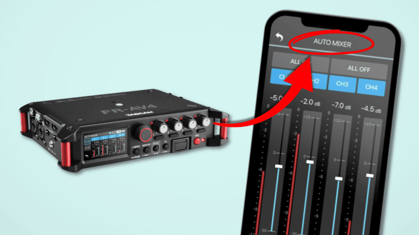 Tascam FR‑AV4 Audio Mixer Funktion