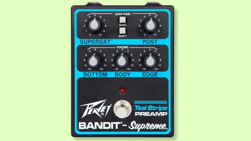 Peavey Bandit Supreme Teal Stripe Preamp Pedal