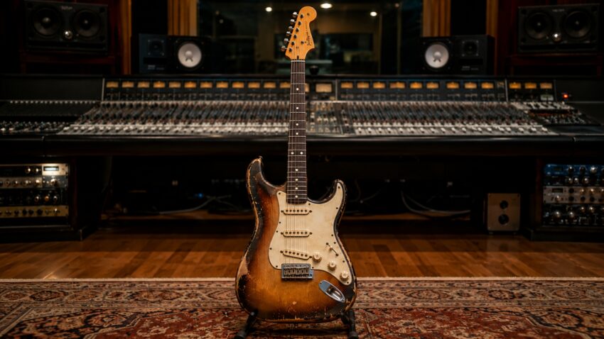 Vintage Gitarre im Studio