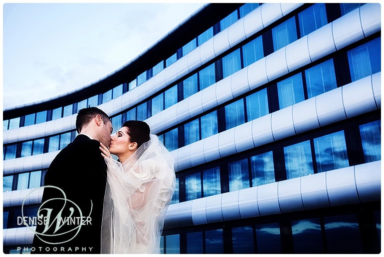 stylish wedding photograph from the aviator hotel in farnborough