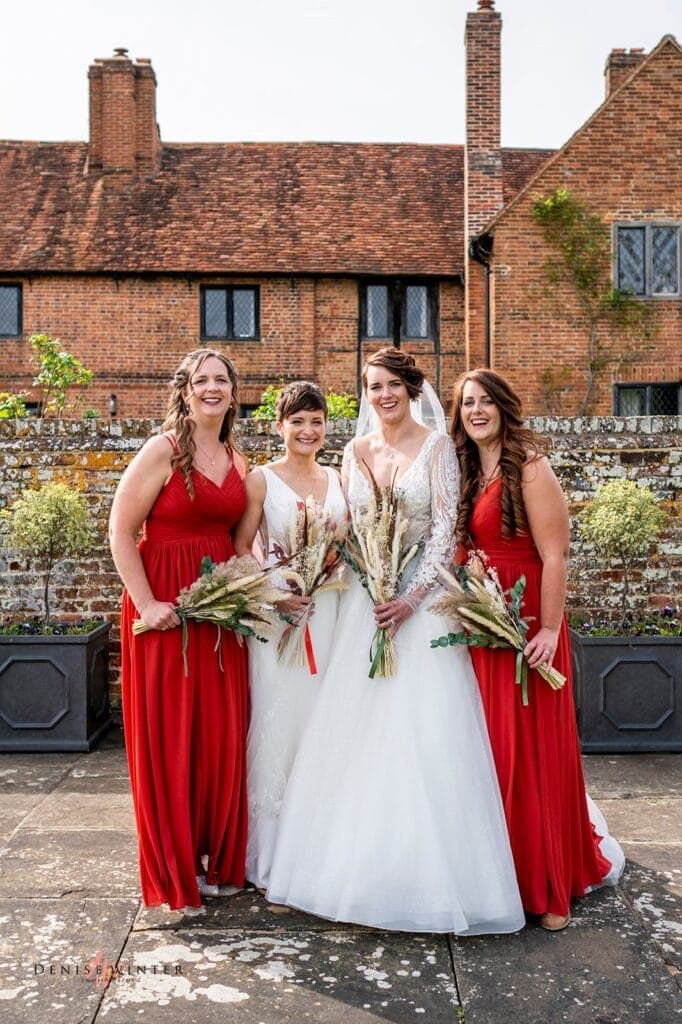 Same sex couple with parents at Lillibrooke Manor