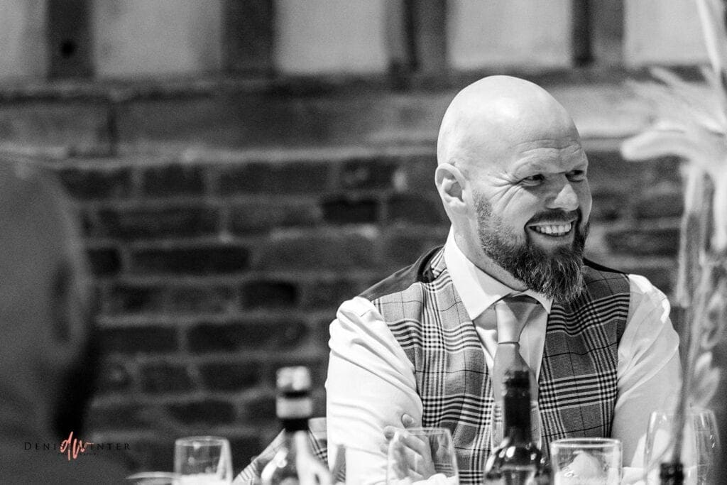 wedding guests laughing at Lillibrooke Manor
