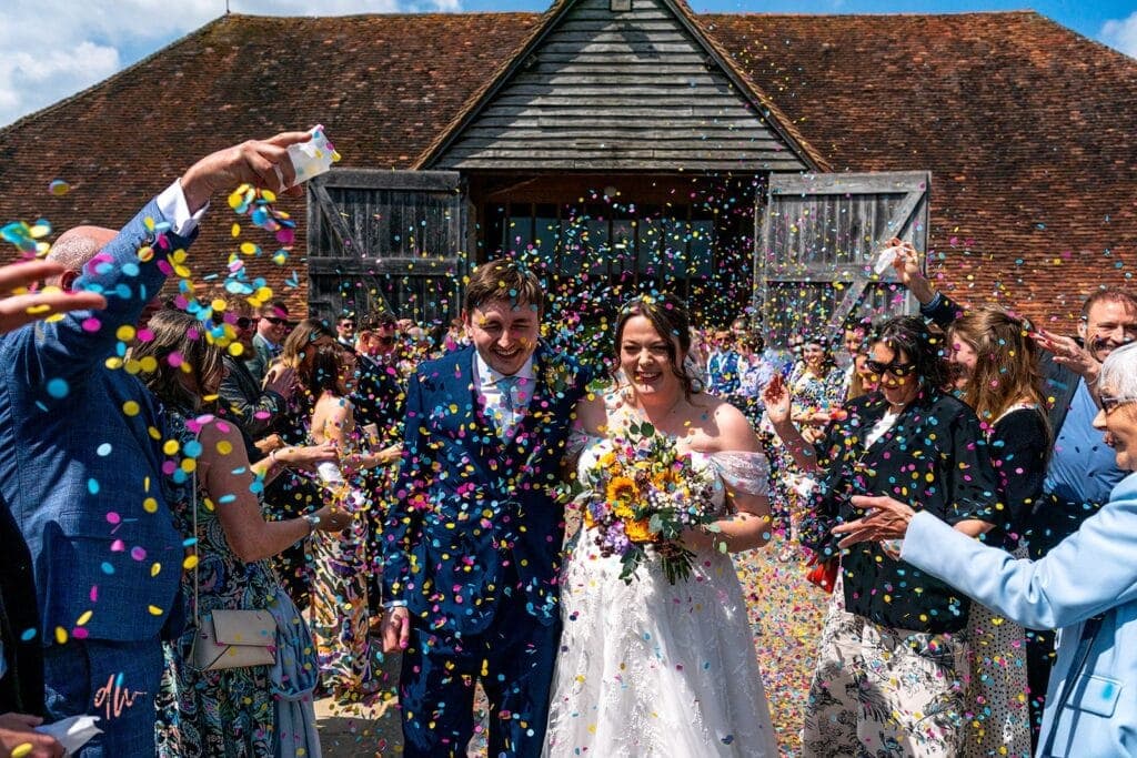 colourful wedding photography at Ufton Court