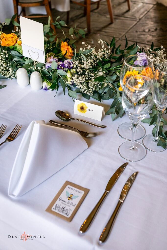 Sunflower wedding ideas Ufton Court