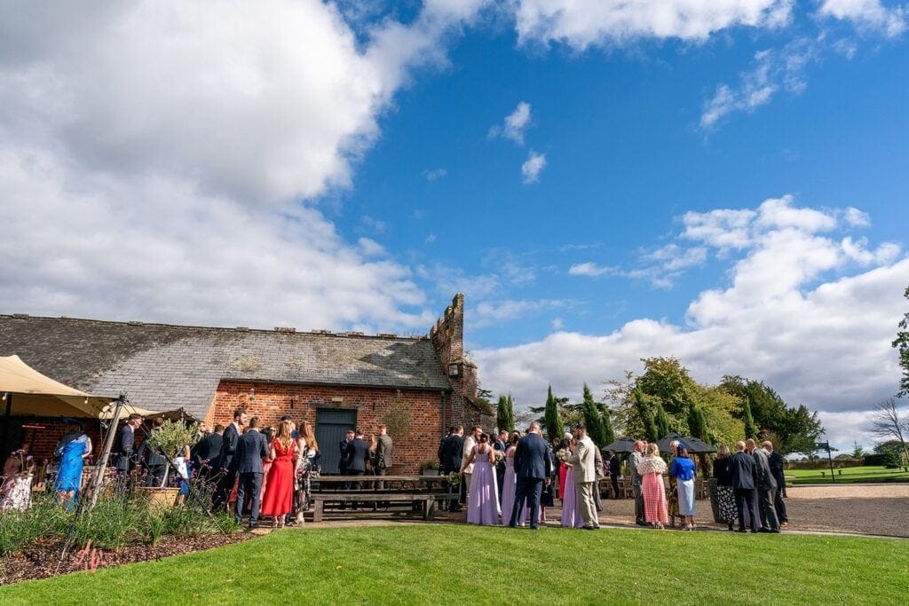 the view of wedding guests at wasing park