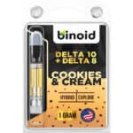 Binoid Delta 10 THC Vape Cartridges - Cookies & Cream