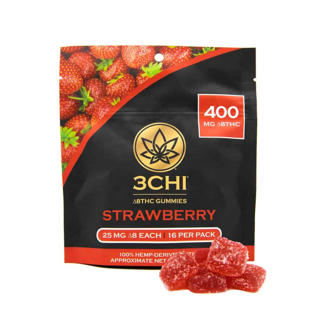 3CHI DELTA 8 GUMMIES STRAWBERRY 400MG ON SALE ONLINE FUCKED UP