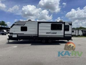 Side view of 2026 Acclaim 2500RD RV with modern design.