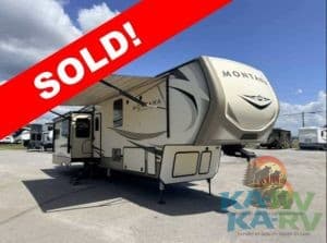 Sold Keystone Montana 3931FB RV with modern design and spacious interior.