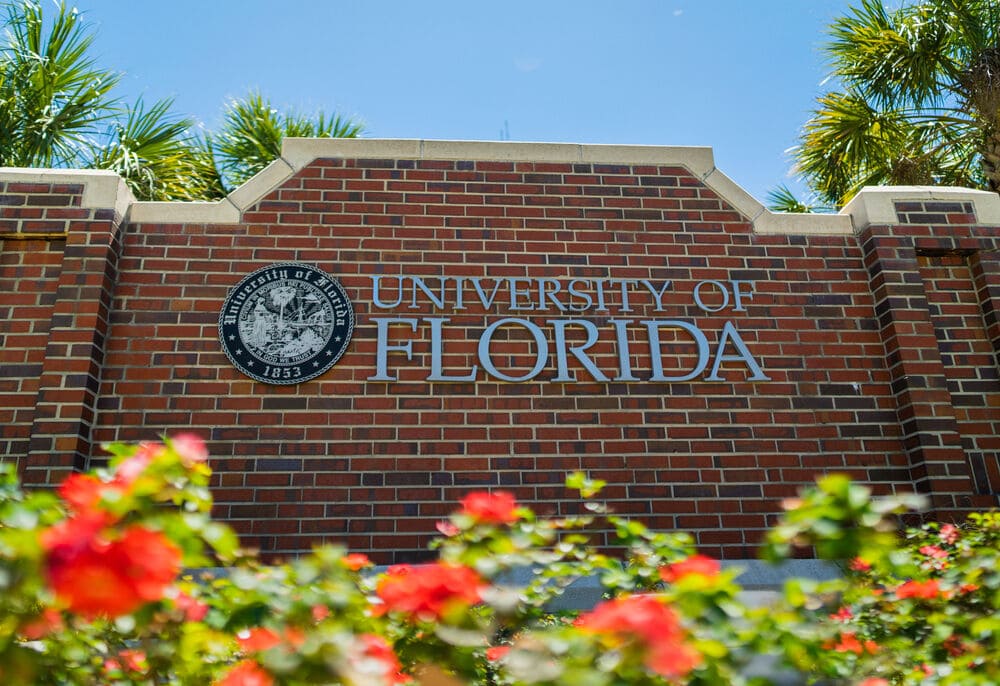 University of Florida brick sign