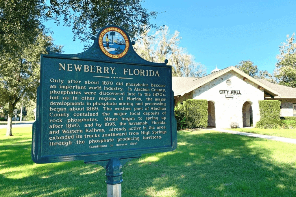 City of Newberry sign and City Hall